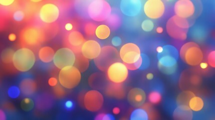 Colorful lights in a dreamy haze