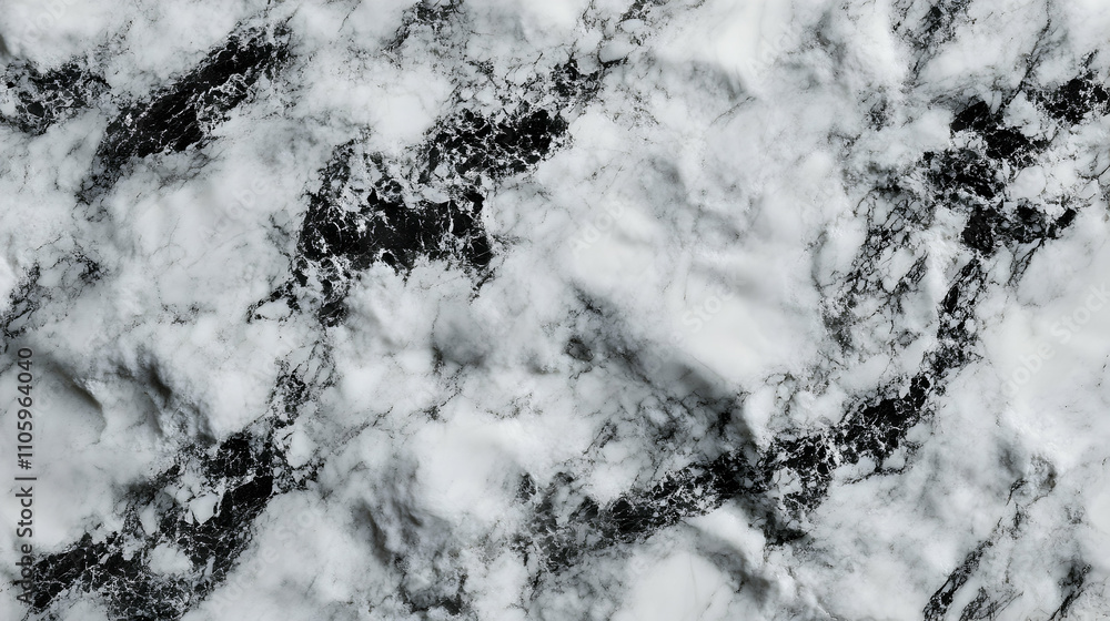 Poster abstract black and white marble texture seamless pattern - realistic 3d render