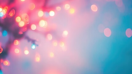 Colorful lights in a dreamy haze