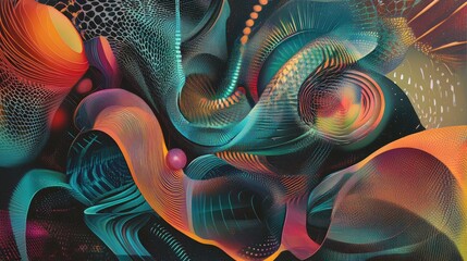 Futuristic abstracts in cosmic harmony