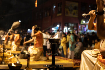 Ganga Arti at Dashwamedh Ghat at Varanasi