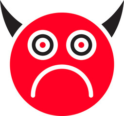 Bored and Stun Devil Emoticon
