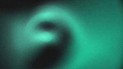 Abstract teal and black gradient with a glowing circular swirl, creating a mysterious and dynamic visual effect.