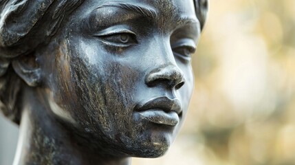 A close-up of a statue or monument honoring emancipation, representing the triumph of human rights and justice