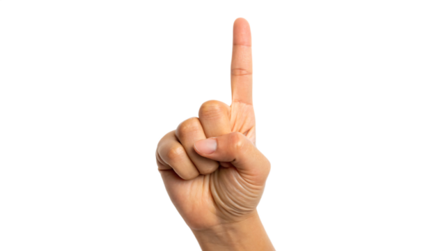 hand with finger pointing - Powered by Adobe