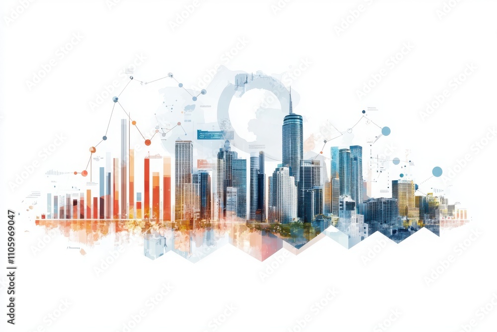Poster visualizing key performance indicators enhancing business analytics in urban environments with inter