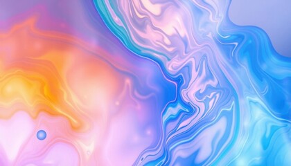 a close up of a colorful liquid painting on a surface