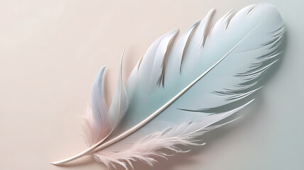 Naklejka premium Gentle colorful soft feathers in pastel textures in soothing pastel colors, Creating a evoking tranquil atmosphere.