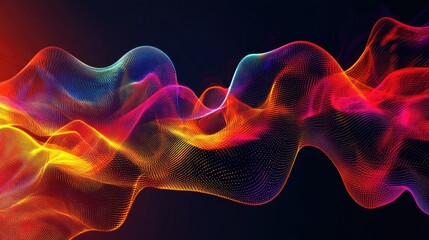 Obraz premium Electric abstract waves pulse with energy