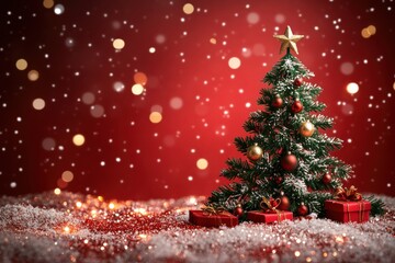 holiday paper crafts, festive paper cut craft banner featuring a whimsical christmas tree frame with sparkle and holiday cheer, perfect for merry messages