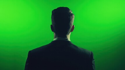 A dedicated fan showing support for their team, framed by a bold green screen for dynamic storytelling