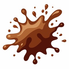 chocolate splash isolated on white background vector illlustration