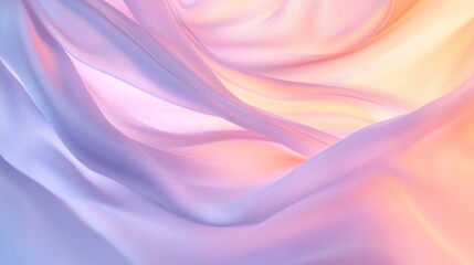 Obraz premium Soft Pastel Fabric Draped in Gentle Waves