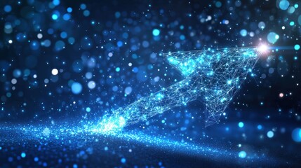 Obraz premium Abstract Arrow of Progress: Digital Growth and Innovation