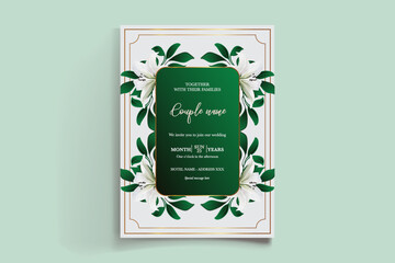 BRIDAL SHOWER FLORAL INVITATION TEMPLATE