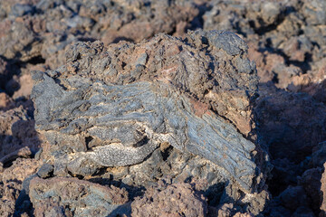 background of cold lava flow in Timanfaya national park