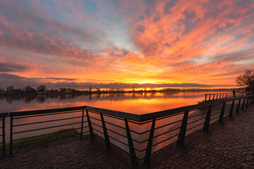 Lever de soleil sur la Dordogne