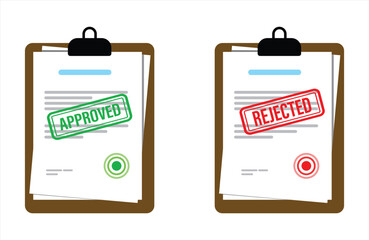 Fototapeta premium approved and rejected icon vector illustration