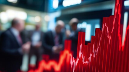 Investors Analyzing Dropping Interest Rate Trends in Finance Market