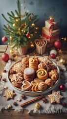 Traditional Swedish Bakes under a Festive Yule Tree