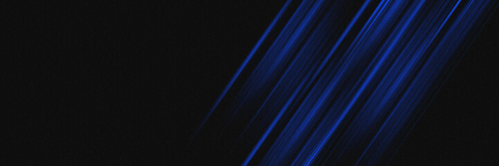 Blue and black abstract with glowing diagonal stripes pattern.modern clean dark black background diagonal gradient.