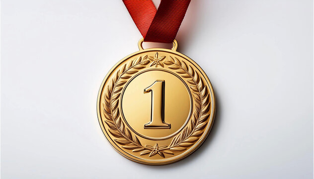 Medalla en fondo blanco