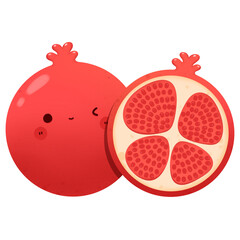Includes many types of cute fruits.
