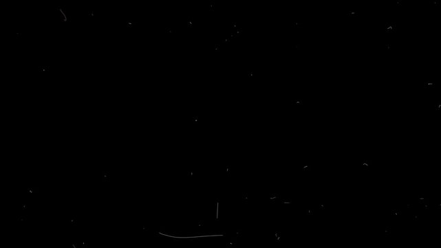Noise, dust, grain and scratches on old damaged film surface. Dynamic dirty film rolling effect texture. High quality 4k footage