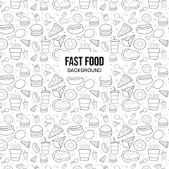 Food vector background design, fast food background design template