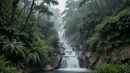 scenic view of a waterfall