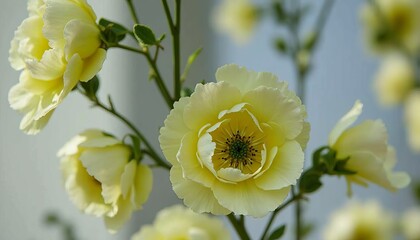 close-up view of a cluster of yellow flowers