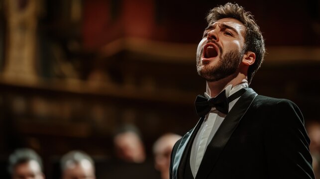 Tenor Singer Performing Opera Concert Classical Music Stage