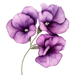 Beautiful purple flowers with delicate petals and intricate details