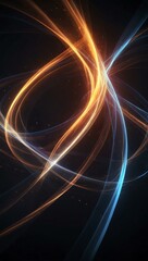 Naklejka premium Elegant abstract design with subtle light curves.