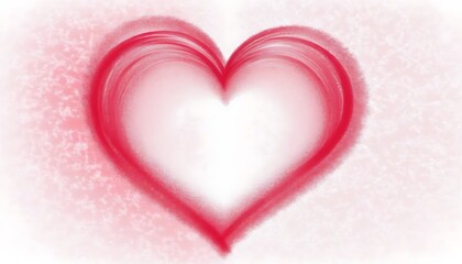Romantic Heart Shape and Pure Background Art