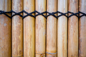 Bamboo background. Bamboo fence close up