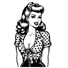 seductive retro pin-up lady with classic style