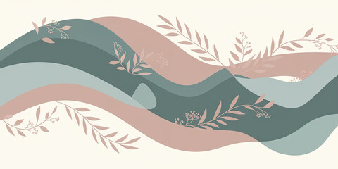 Obraz premium Soothing Washi Paper Design with Wavy Lines in Modern Style