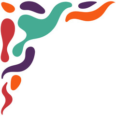 Abstract doodle corner. Decorative element in the form of a corner in the ethnic oriental, Indian style.