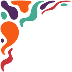 Abstract doodle corner. Decorative element in the form of a corner in the ethnic oriental, Indian style.