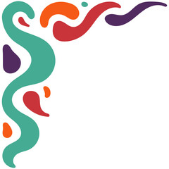 Abstract doodle corner. Decorative element in the form of a corner in the ethnic oriental, Indian style.