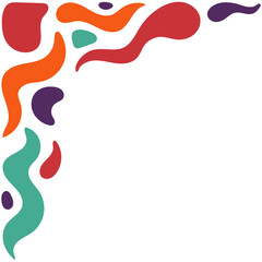 Abstract doodle corner. Decorative element in the form of a corner in the ethnic oriental, Indian style.