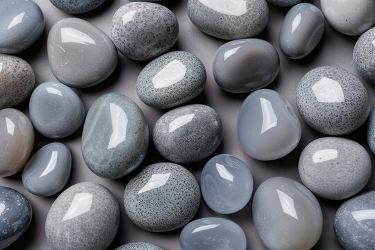 Textured Quartz Pebble Shape with Smooth Surface and Robust Grey Material