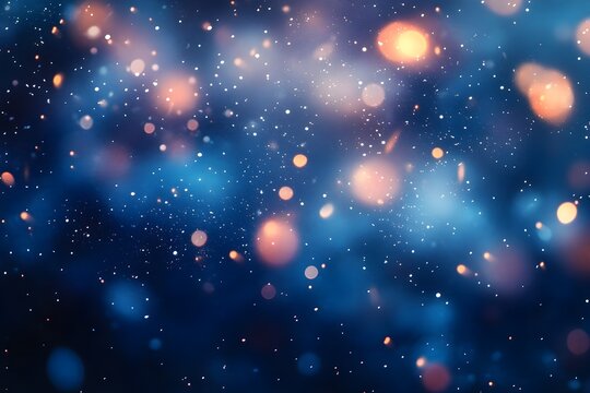 lurry, multi-colored smoke and bokeh are beautifully rendered against a dark blue background.