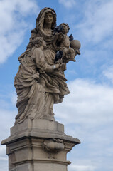 Sculpture at Charles Bridge, Prague, Czech Republic