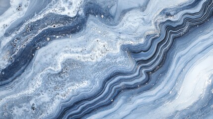 Fototapeta premium Abstract Blue Marble Texture with Fluid Patterns