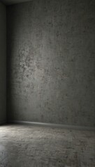 Empty room with simple walls, 3D illustration.