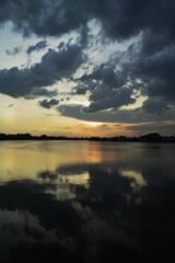 Obraz premium A very beautiful view, cloudy before sunset