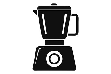 Blender or Food Processor Silhouette Vector Illustration.