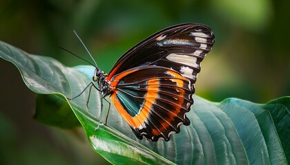 Obraz premium butterfly on a leaf